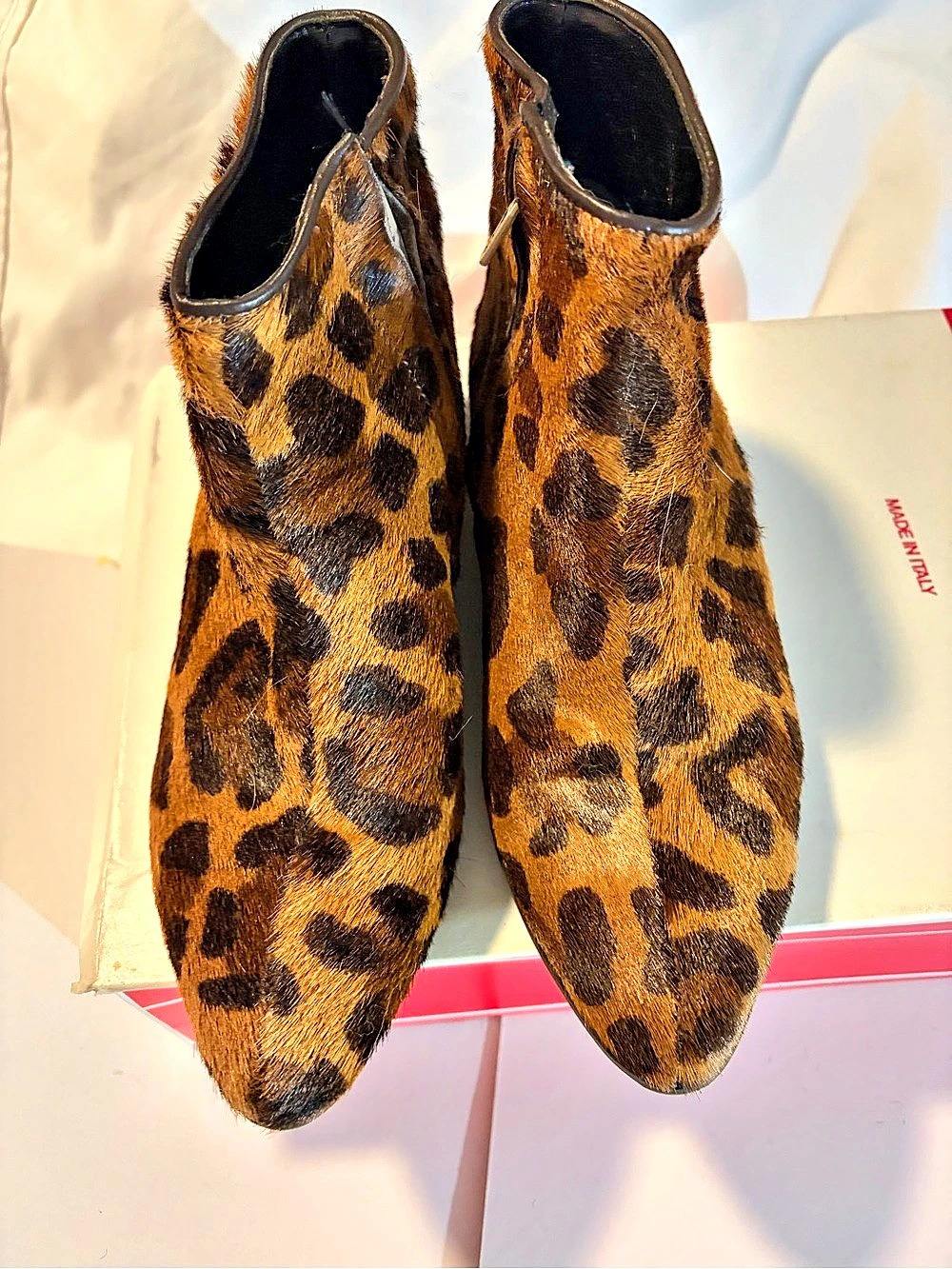 Vintage Golo ‘80’s Women's Leopard Ankle Boots US 5.5 B from Bloomingdale’s!